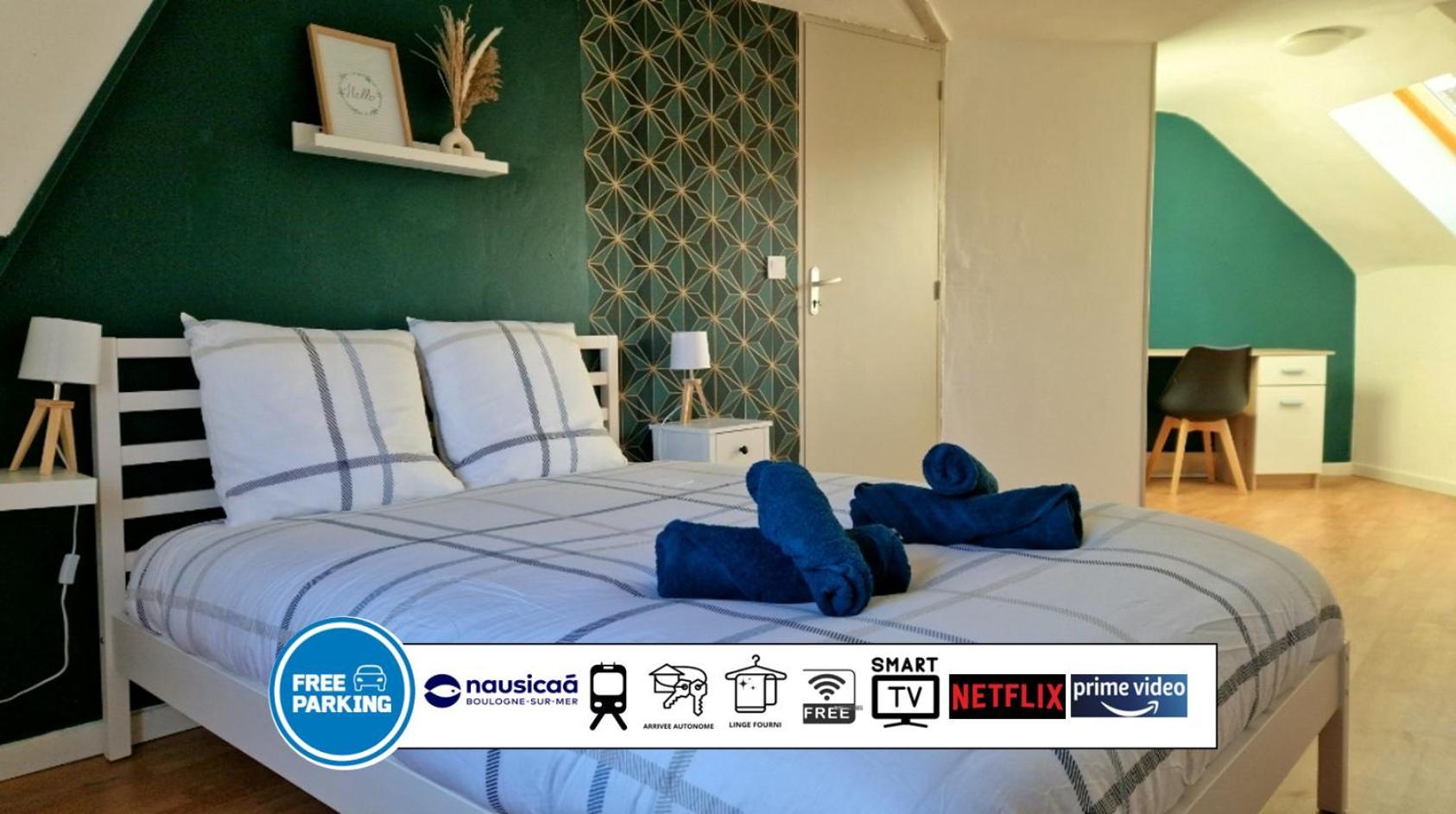 Spacieuce Maison Proche De Nausicaa, Gare Et Remparts, 3 Chambres, Free Parking, Netflix, Primes Video, Free Wifi Μπουλόν-Σιρ-Μερ Εξωτερικό φωτογραφία